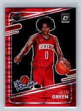 2021-22 Donruss Optic Jalen Green The Rookies Red Pulsar #2 Houston Rockets