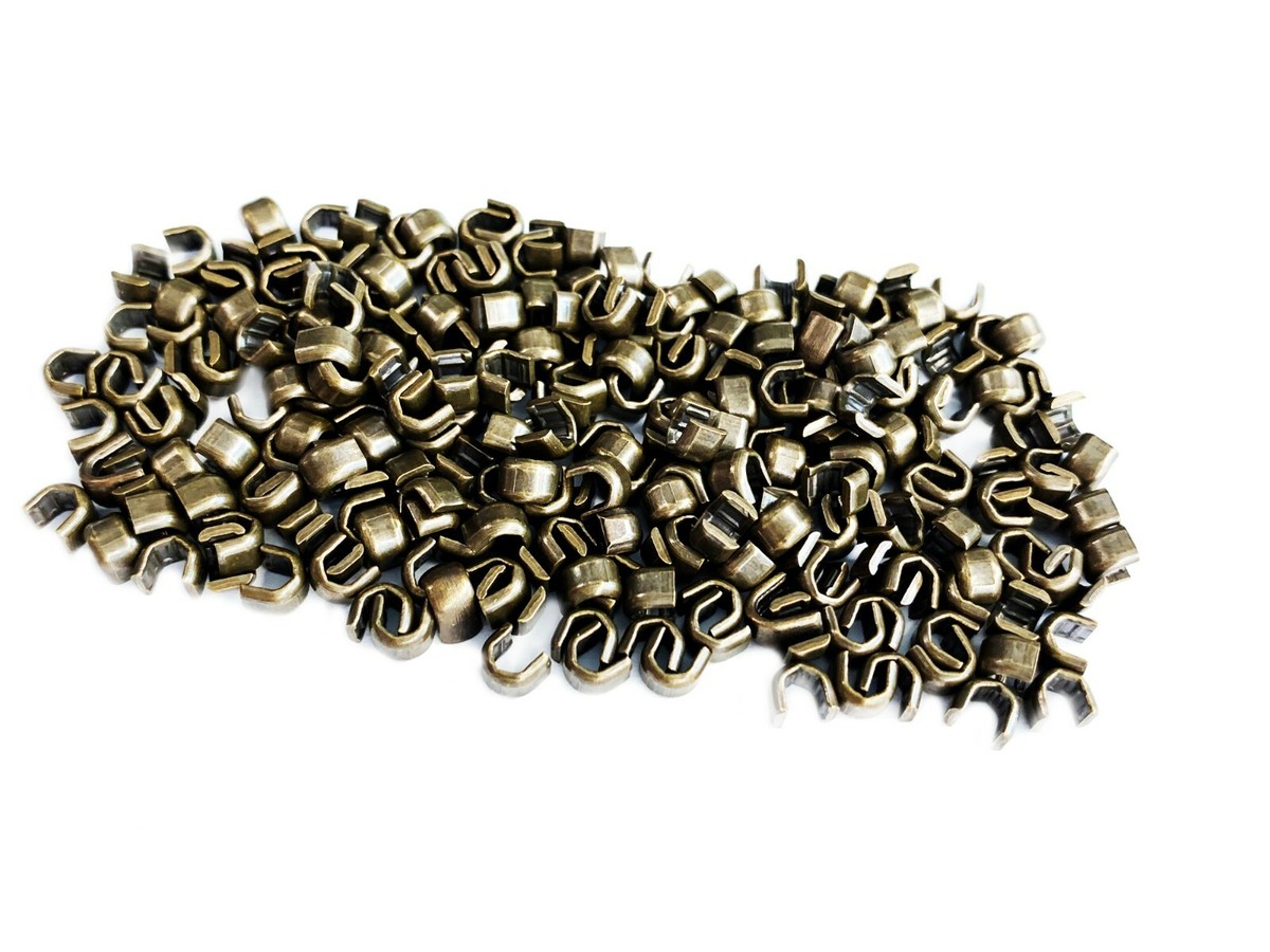 200pcs YKK Zipper Top Stoppers Antique Metal for Zippers #5 -Made