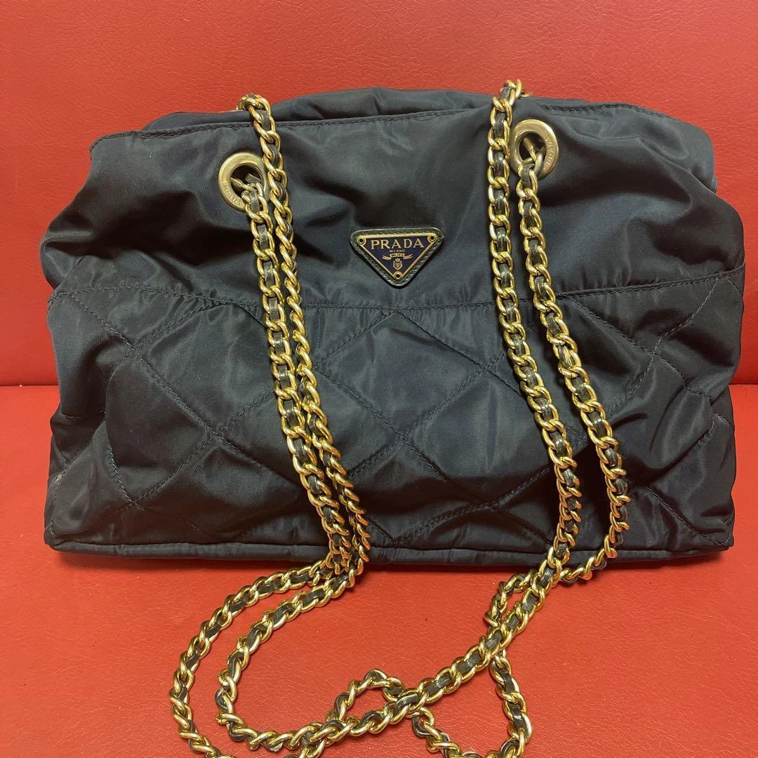 Prada, Bags, Prada Gold Chain Purse