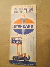 Standard Oil  Highway Road Map of South Central United States 1946