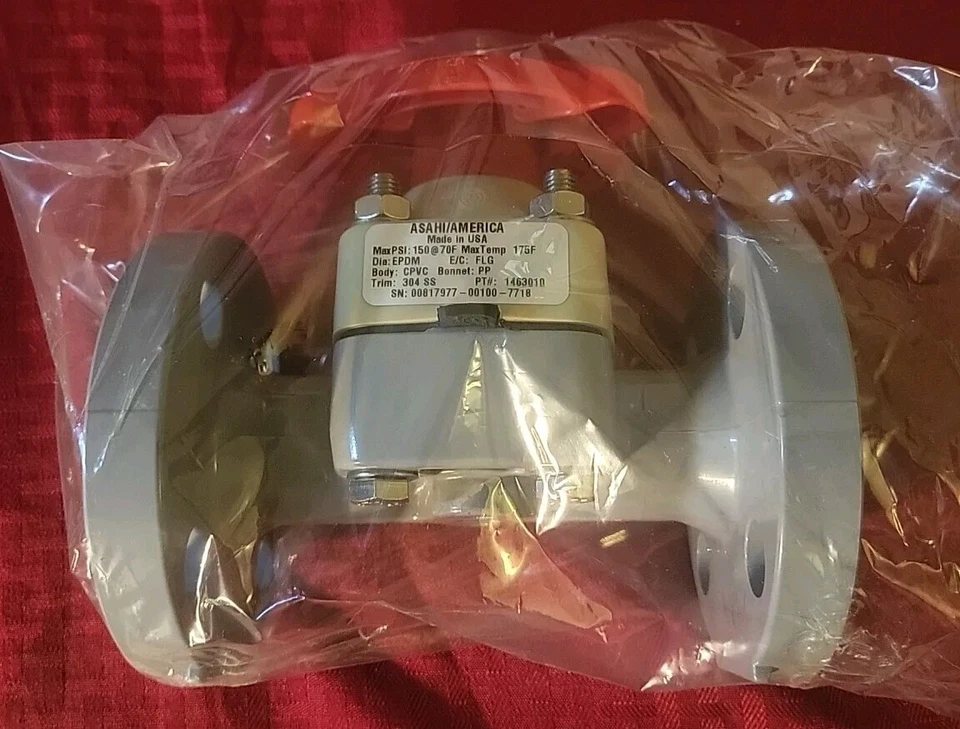 "Válvula de diafragma con brida de PVC Asahi de 1"" tipo 14 EPDM 1463010" Foto 3 de 4