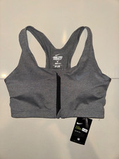 NIKE PRO COMBAT DRI-FIT FRONT ZIP SPORTS BRA WOMENS SIZE M