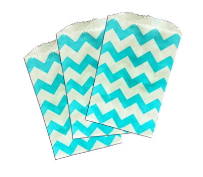 50 Blue Kraft Mini 3x5 Inch Bags, Itty bitty Goody Paper Bags,Party Favor Bags