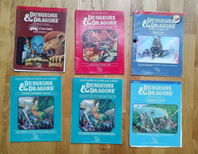 Lot of 6 Dungeons & Dragons Vintage Companion Books TSR  1983 1984
