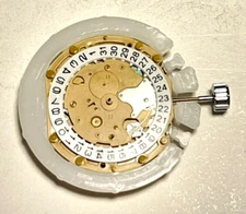 Sunon 6 Hand PE60 Date @ 3 Quartz Watch Movement Metal Crown 39mm Centering Ring