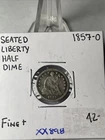 1857 O SEATED LIBERTY HALF DIME  In Fine+++ Condition XX898