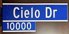 10050 Cielo Drive Los Angeles, Ca. Street Sign - Sharon Tate residence