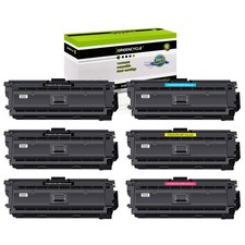 6 Pack CF360A BCYM Toner Set Fits for HP 508A Enterprise M553x M553dn MFP M577c