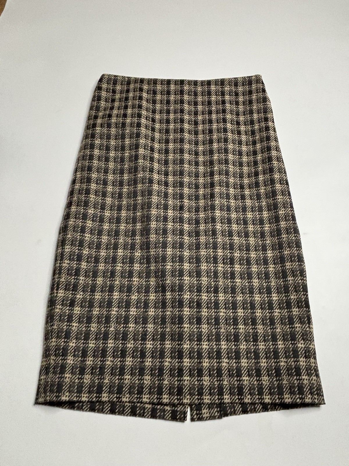 ETCETERA Women's Brown Plaid Career Skirt Lined Classy Academia Style 2-Pack