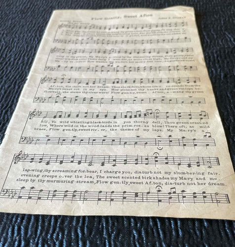 1 Page Flow Gently Sweet Afton Loch Lomond Piano Sheet Music Lyrics Old