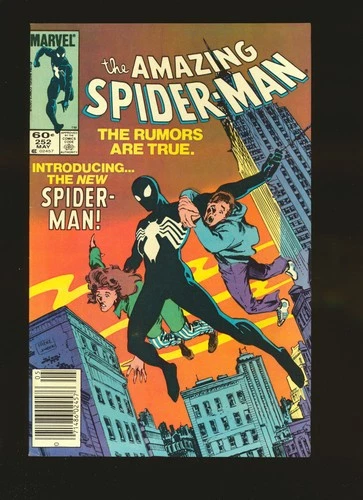 Amazing Spider-Man # 252 Newsstand - 1st Black Costume in this title VF Cond