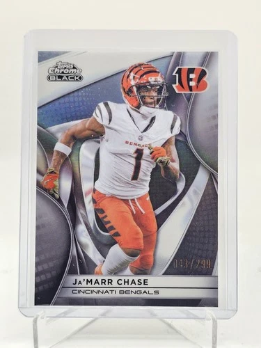 JA'MARR CHASE 2025 TOPPS CHROME BLACK REFRACTOR /299 #24 BENGALS Q5849