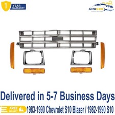 Front Bumper Grille Headlight Bezels Signal Corner Lights For 1982-1990 S10 Front Bumper Grille Headlight Bezels Signal Corner Lights For 1982-1990 S10