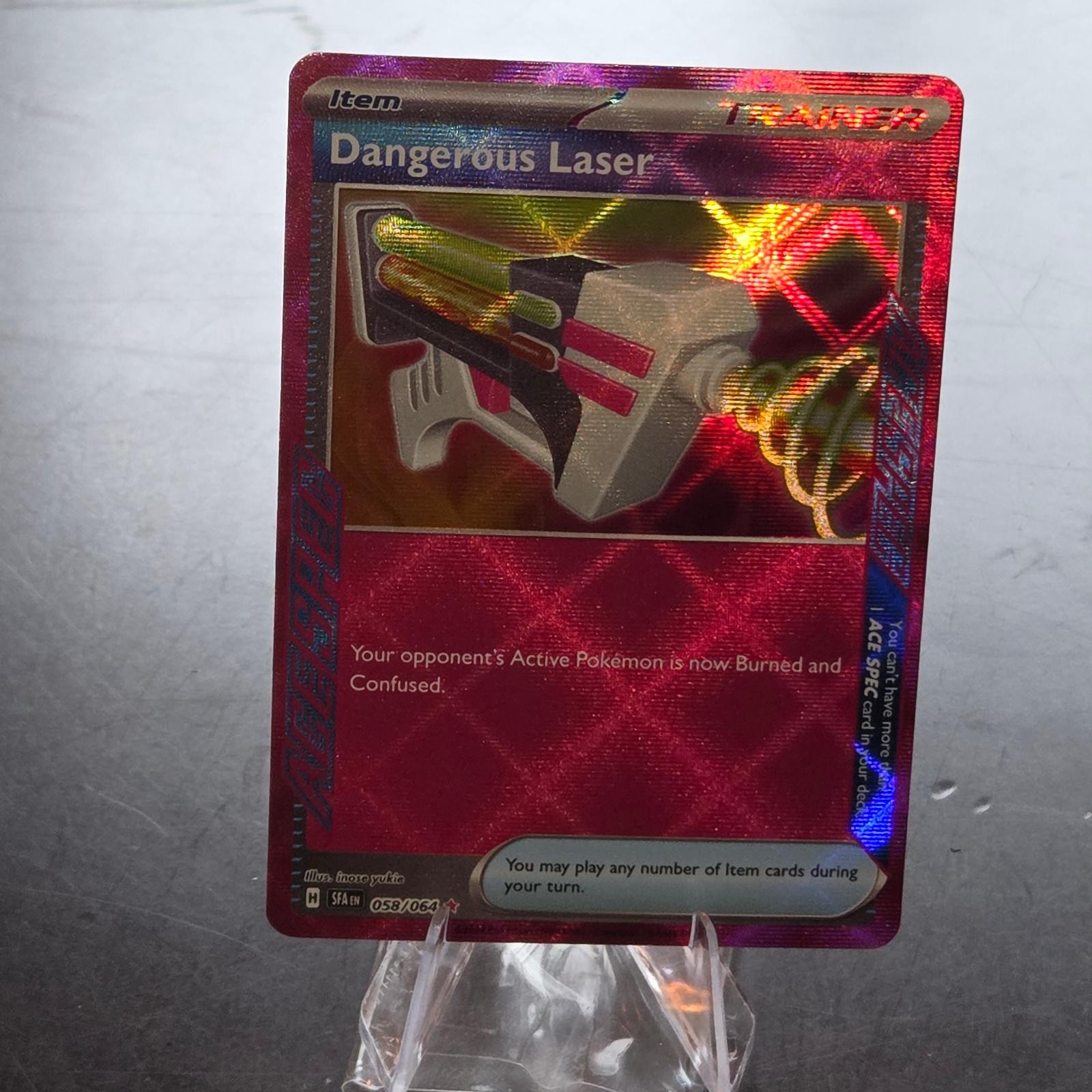 Dangerous Laser 058/064 ACE SPEC Rare Shrouded Fable Pokemon Holo Near Mint