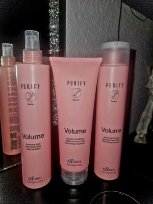 Kaaral Purify Volume Shampoo 300ml Conditioner 250 ml und Volumizing Spray 300ml