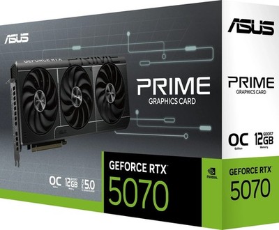 Grafikkarte ASUS Prime GeForce RTX 5070 OC, 12GB GDDR7, HDMI, 3x DP neu
