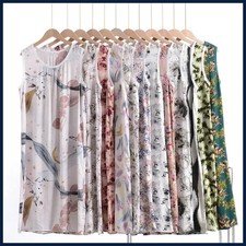Poplin sleepdress Plus size summer women's dress sleeveless tank dress