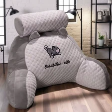 1Pc Adjustable Reading Pillow - Ergonomic Back Support Cushion for Bed/Sofa/Floo