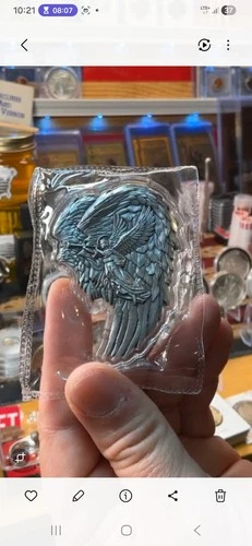 Angel Wing Shaped 2 oz. Silver Bullion Art Bar