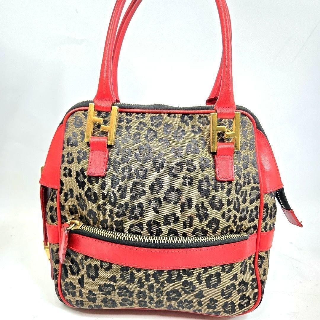 FENDI Bag   Handbag Leopard Pattern FF Hardware L… - image 1