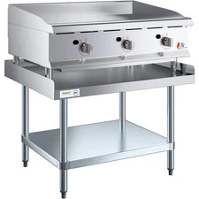 36" Thermostatic Griddle with Equipment Stand - 90,000 BTU
