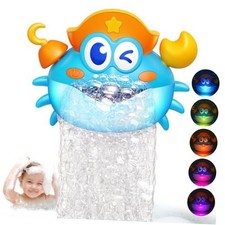 Bath Toys,Light Up Baby Bath Toys Bath Bubble Machine with Colourful RGB Blue