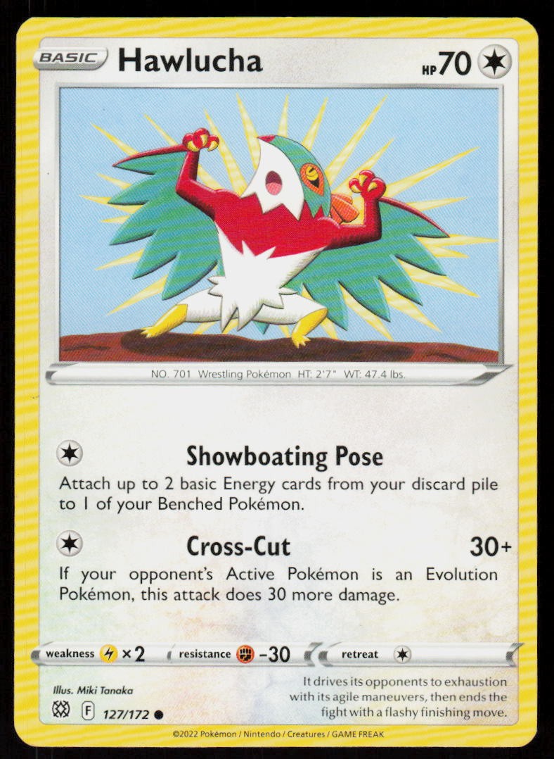 Hawlucha 127/172 Common Brilliant Stars Pokemon Lightly Played