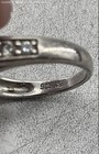 925 Sterling Silver Cocktail CZ 7.7mm Ring Size 6 6.3g — photo 3