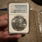 1986 Silver American Eagle MS69 Coin NGC First Year