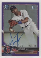 2018 Bowman Chrome Prospect Purple Refractor 192/250 Antoni Flores Auto 2f9