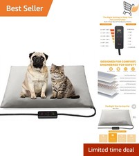 Pet Heating Pad Medium Waterproof Chew-Resistant Cord 28x20in Adjustable