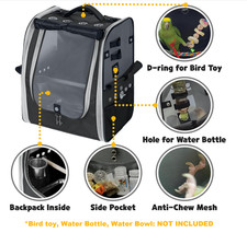 Bird Carrier Bag Bird Travel Cage with Stand, Lightweight Backpack for Parrot...
