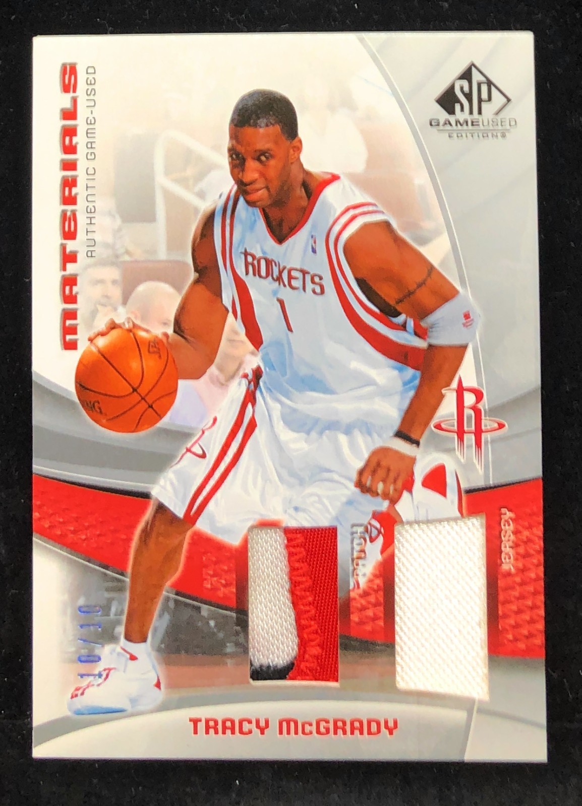 Tracy McGrady 2005-06 Upper Deck UD SP Game Used Materials Dual Patch Jersey /10 view 2