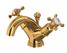 Perrin Rowe Edwardian U.3626X-EG-2 Bathroom Sink Faucet Drain English Gold NEW