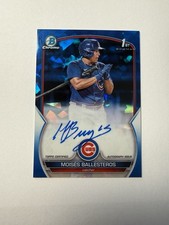 2023 Bowman Chrome Sapphire Moises Ballesteros 1st Prospect Auto Cubs #BSPA-MBS