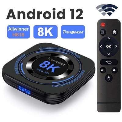 Transpeed Android 12 Tv Box Allwinner H618 Dual Wifi 32g64g Quad Core Cortex A53