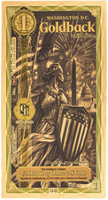 Washington DC 1 Goldback 2025 Gold Foil Note 1/1000th Troy Oz 24KT eBay Live