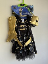 NWT DC BATGIRL CHILD COSTUME Size Medium 8-10 Super Hero Free Ship