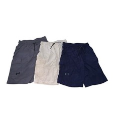 Under Armour Boys Youth Shorts Bundle Size YS 8 Navy, Tan, Grey Athletic Set