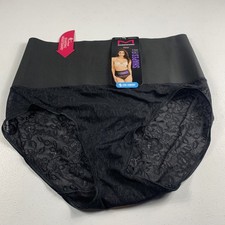 Maidenform Womens Shapewear Brief XL Black Lace High Waist Shaping Underwear NWT