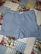 Crown  Ivy Kids Size 5 Seersucker Blue Stripe Swim Trunks Shorts