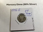 1916 S Mercury 90% Silver Dime Key Date San Francisco Mint 122125 06tr