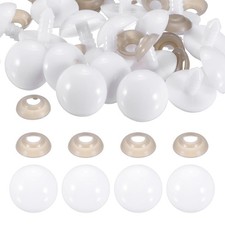 20 Pack 20mm/0.8in White Plastic Safety Eyes Bulk with Washers for DIY Crafts