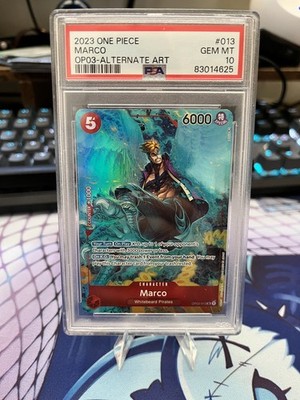One Piece - Marco OP03-013 Alt Art SR - PSA 10 2023 English | eBay