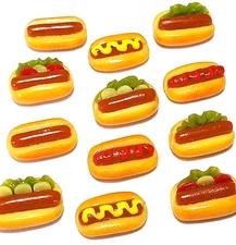 100 Dollhouse Miniature Mixed Hot Dogs *Doll Mini Bakery Fast Food Set Wholesale