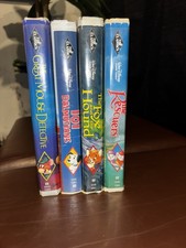Walt Disney Classic VHS Lot: The Great Mouse Detective, 101 Dalmatians, Fox & H…