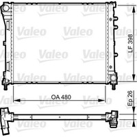 Valeo KÜHler MotorkÜHlung Passend FüR Fiat 500 Panda Ford Ka | 735273