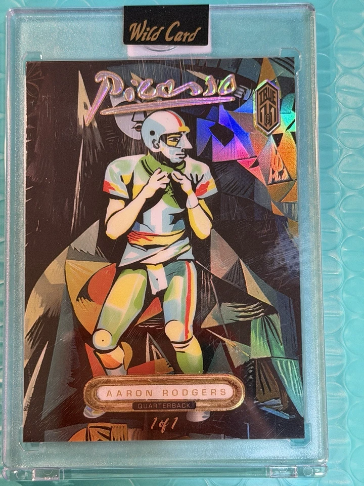 Wild Card 2025 Novatos y Leyendas Aaron Rodgers Picasso Verdadero 1 de 1. Foto 2 de 3