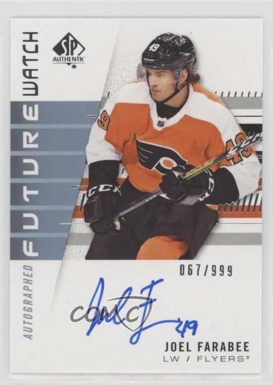 2019-20 SP Authentic Future Watch Rookies 67/999 Joel Farabee #216 Auto av1