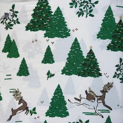 Performance Cotton Christmas Trees Sheet Set Queen Bed Sheets with 400 Thread